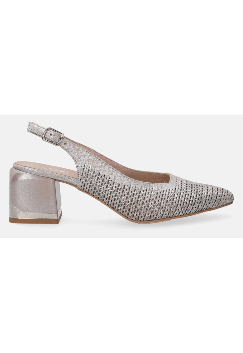 Pantofi din piele cu model perforat