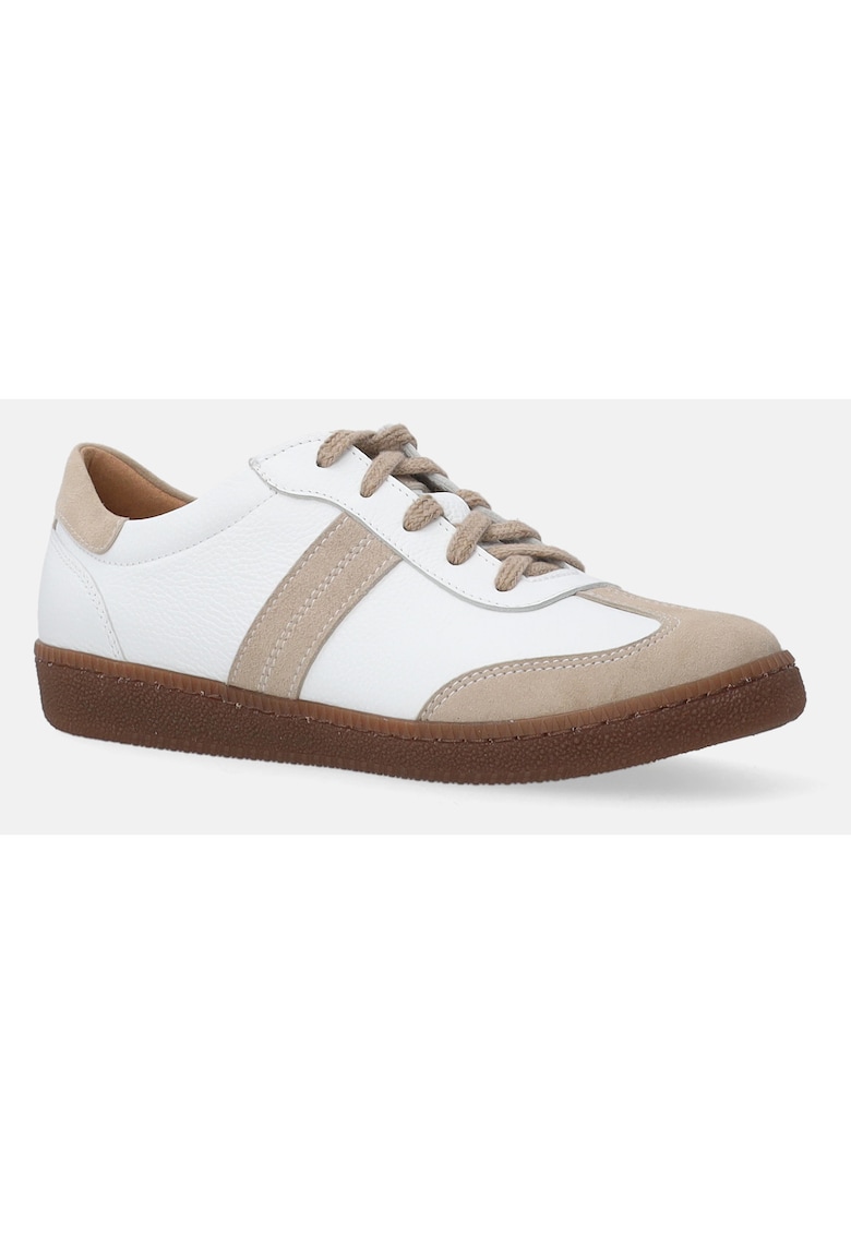 Pantofi sport din piele cu segmente contrastante