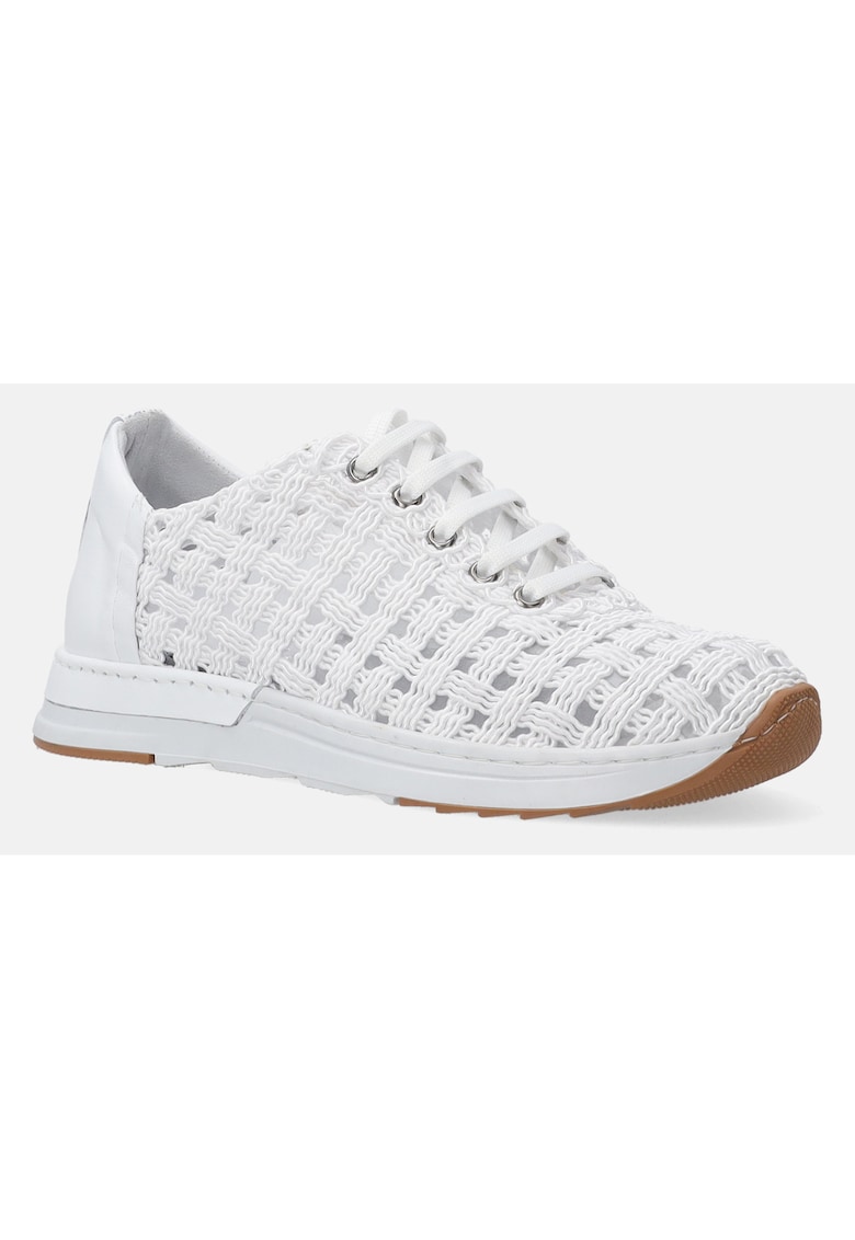 Pantofi Sport din piele si detalii textile impletite