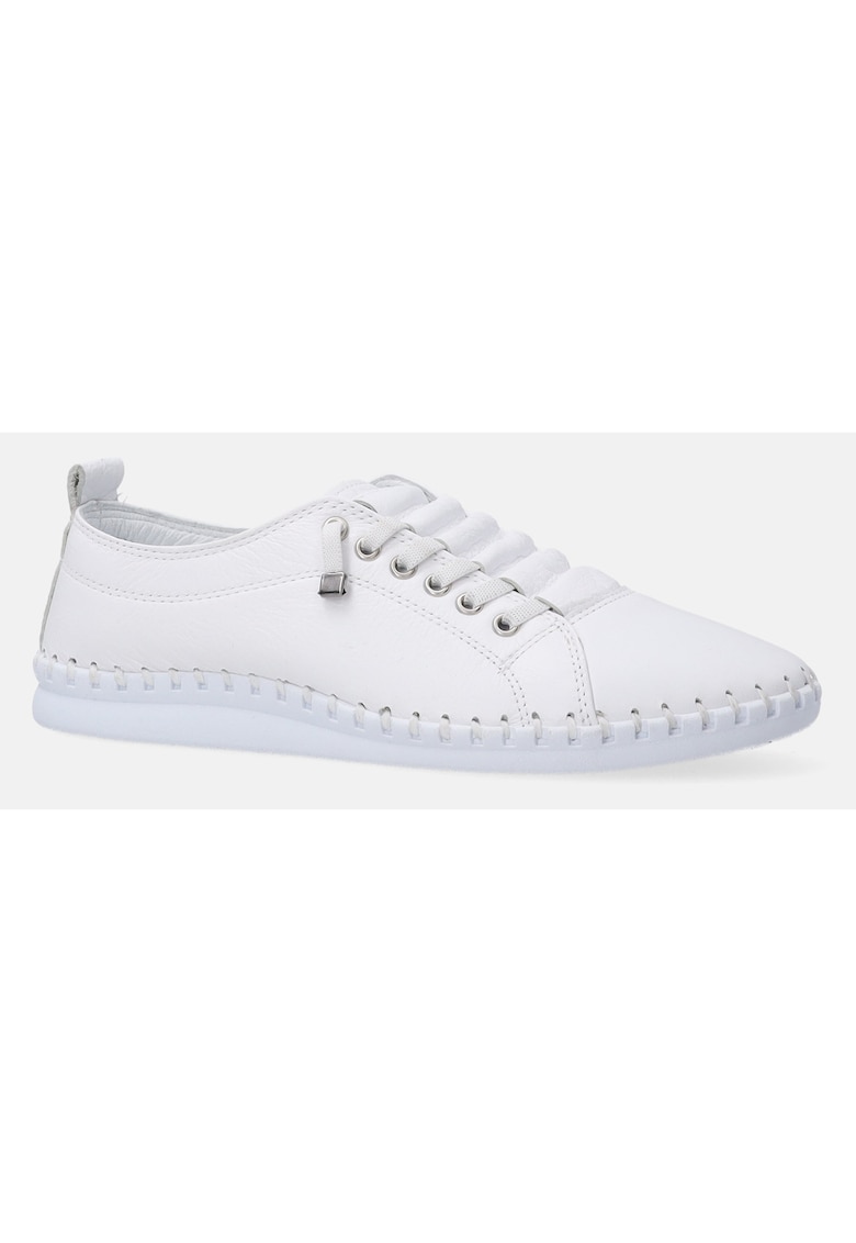 Pantofi sport din piele cu cusaturi decorative