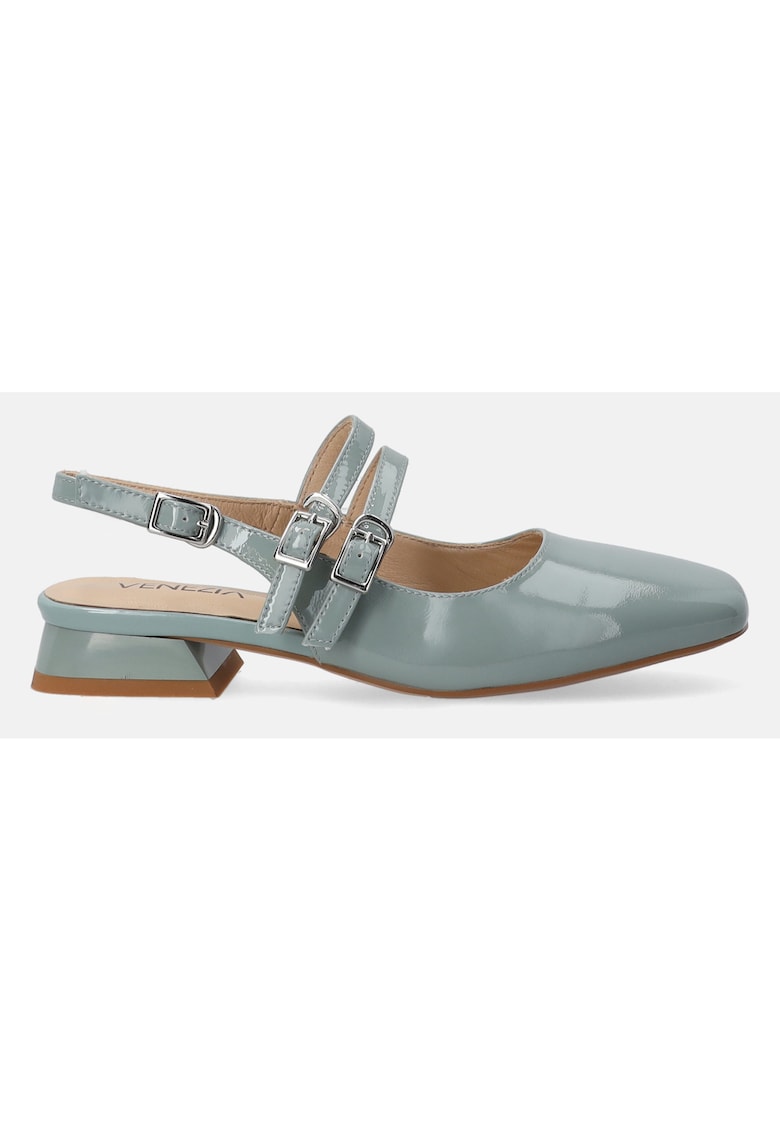 Pantofi slingback din piele lacuita -