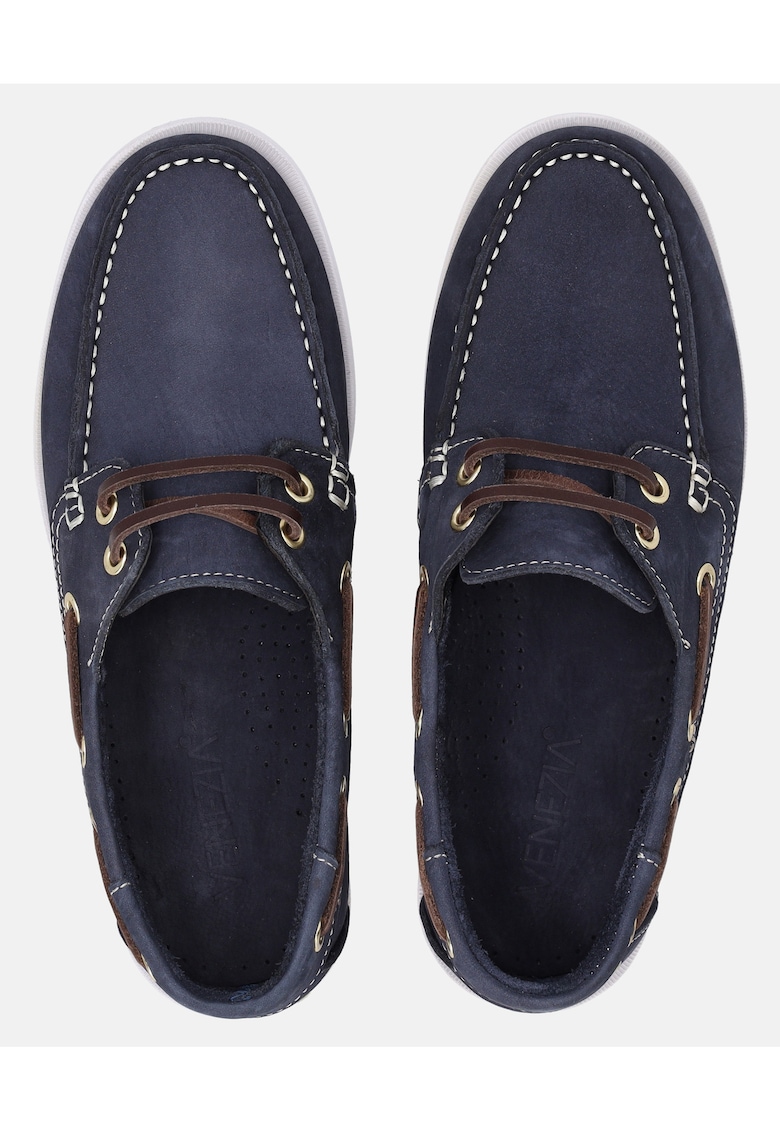 Pantofi barcuta din piele nabuc