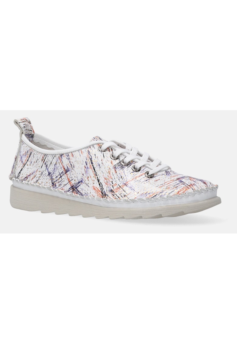 Pantofi sport din piele cu imprimeu abstract
