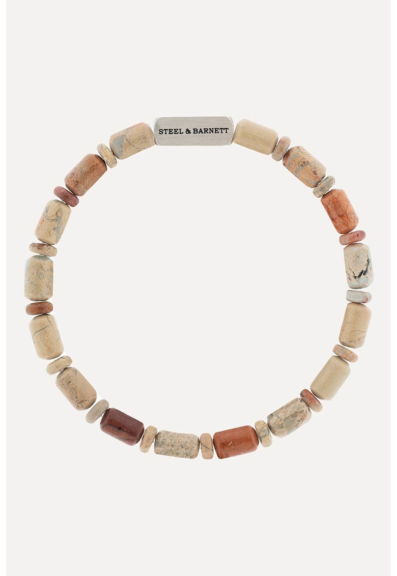 Bratara de otel inoxodabil cu sodalit - Bej