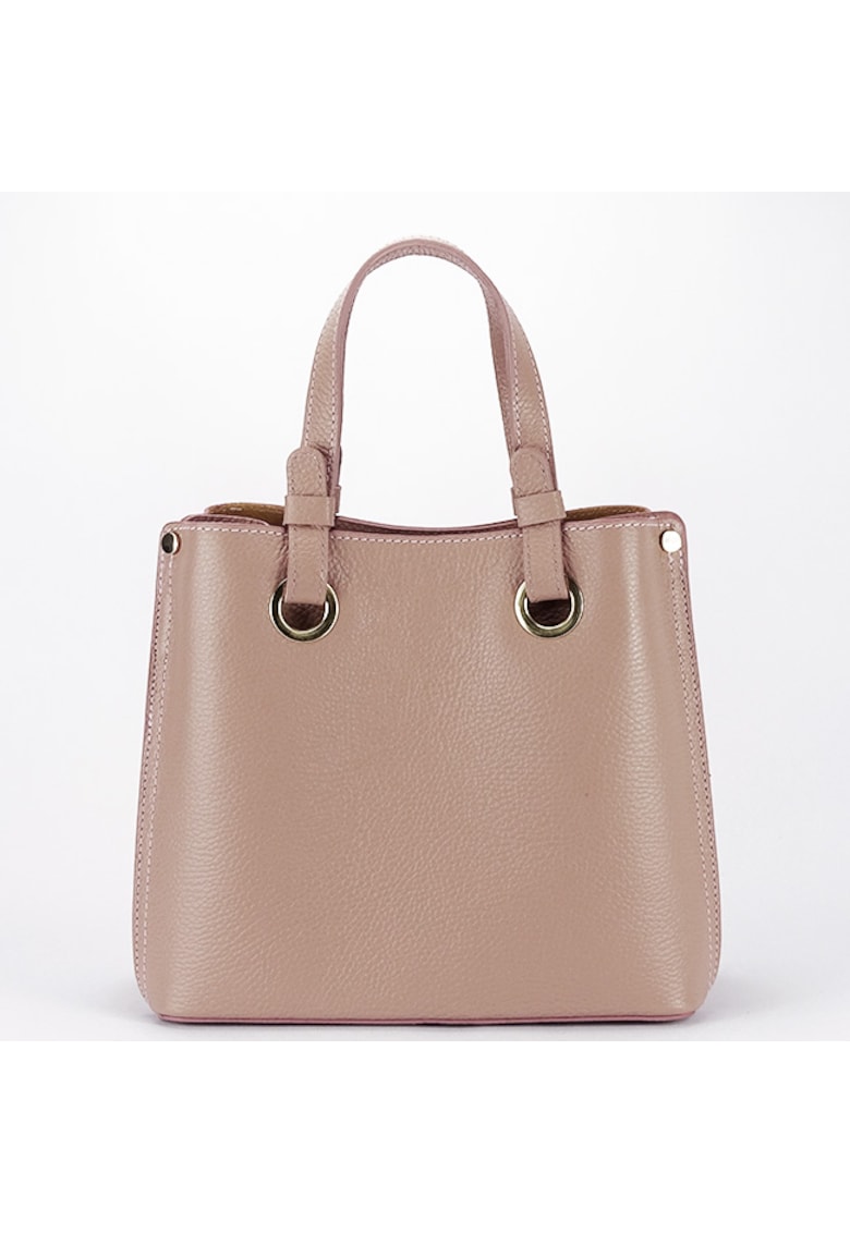 Geanta roz medie din piele naturala 8916 129 Roz - 23x25x12