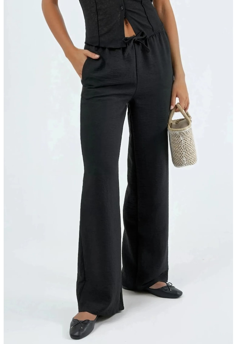 Pantaloni dama croiala dreapta - negru