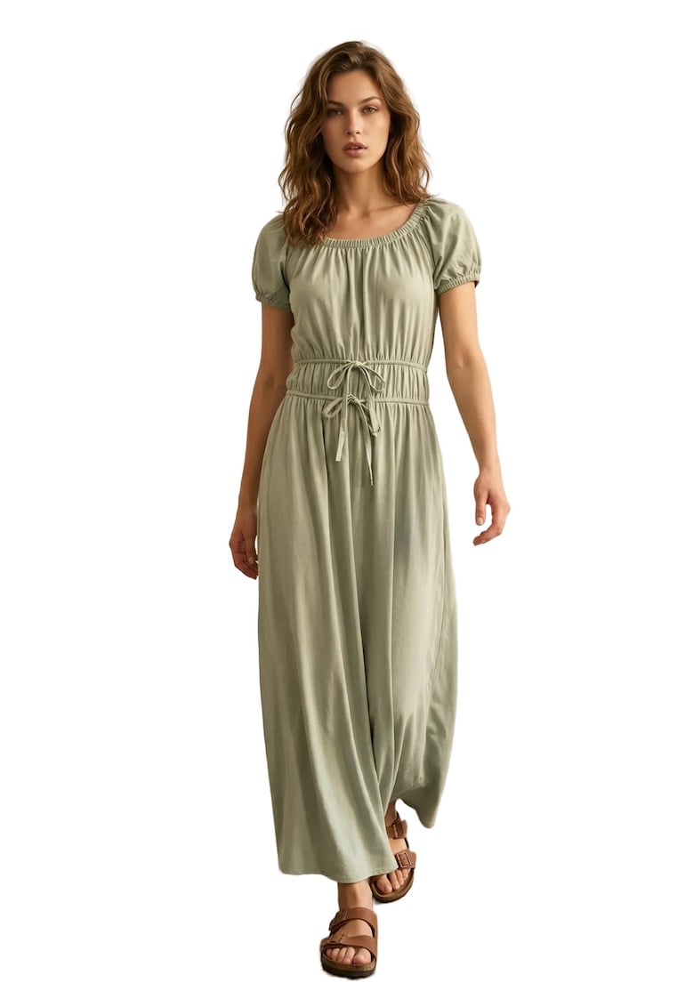 Rochie Maxi verde menta - bumbac si in