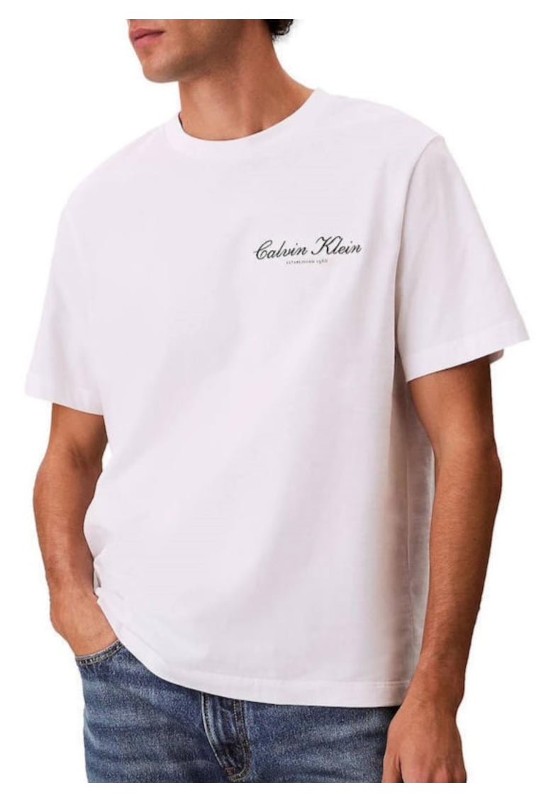 Tricou barbati 20S MARCH GRAPHIC SEASONAL FASHI - Bumbac - Alb - Alb