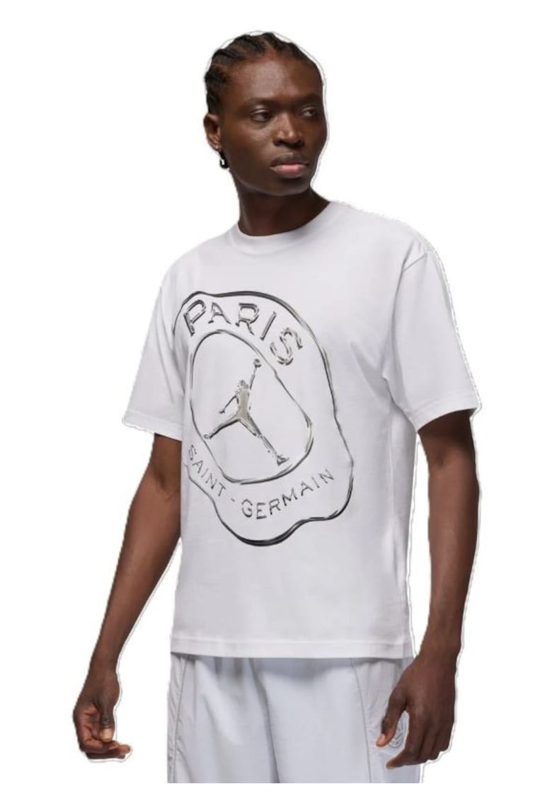 Tricou barbati M J DF PRACTICE TEE PSG - Bumbac - Alb - Alb