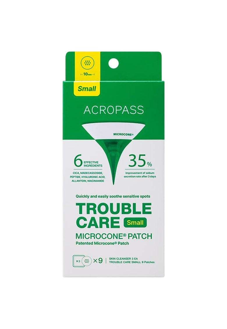 Masca de fata - Trouble Care Microcone Small - set 9 plasturi - pentru ten cu imperfectiuni - 10x15cm