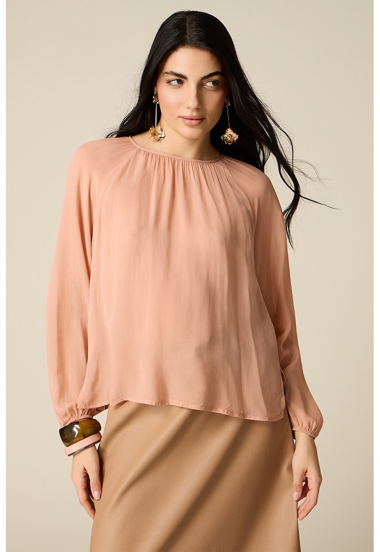 Bluza vaporoasa lejera - Roz somon