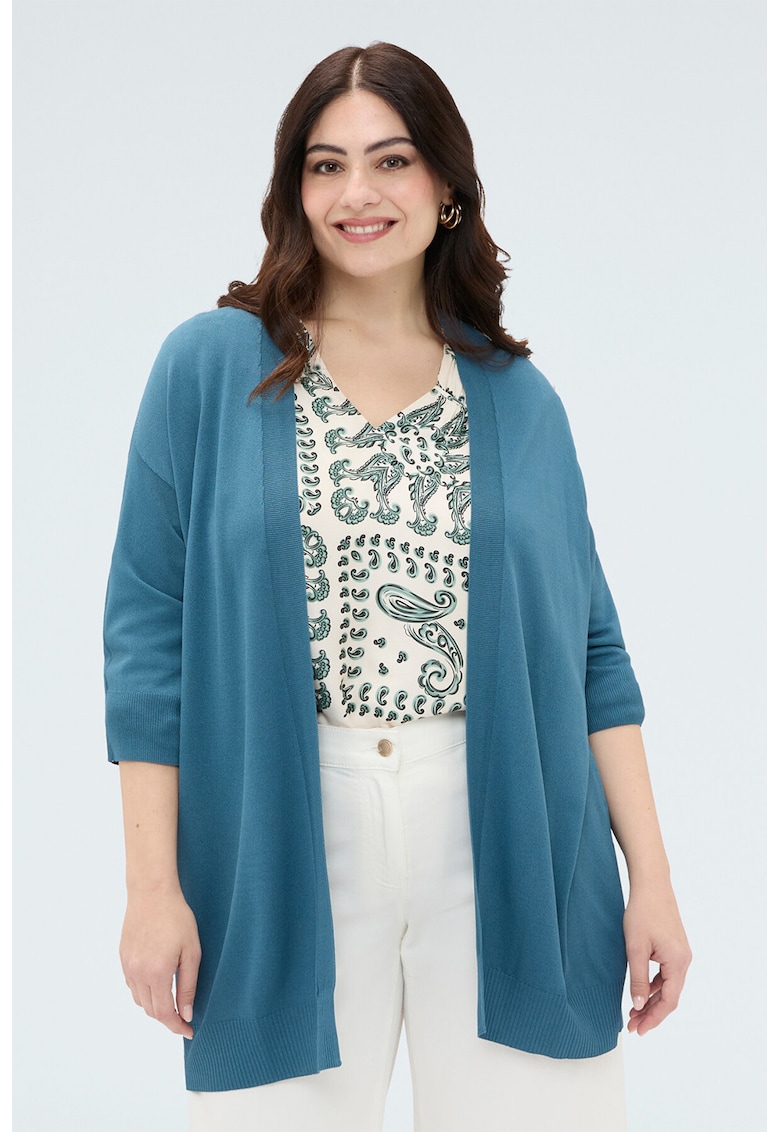 Cardigan lejer uni - Albastru petrol