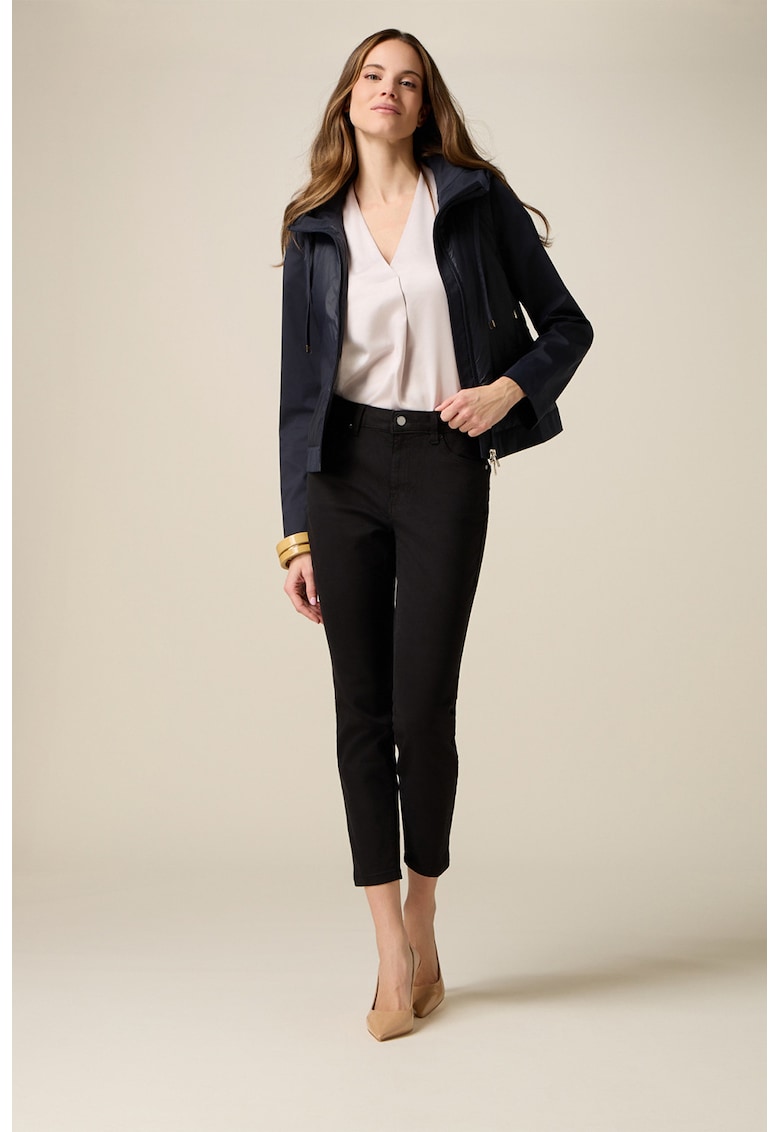 Blugi skinny din amestec de lyocell cu detaliu cu lant - Negru