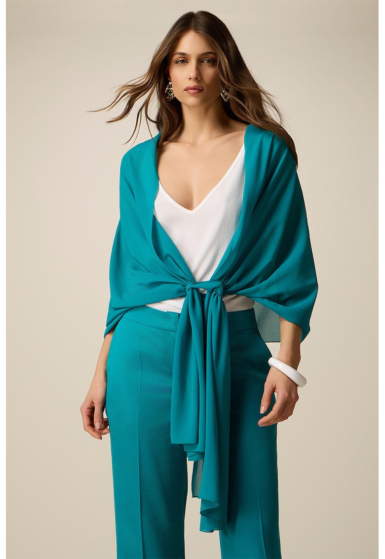 Esarfa cu model uni - Turcoaz
