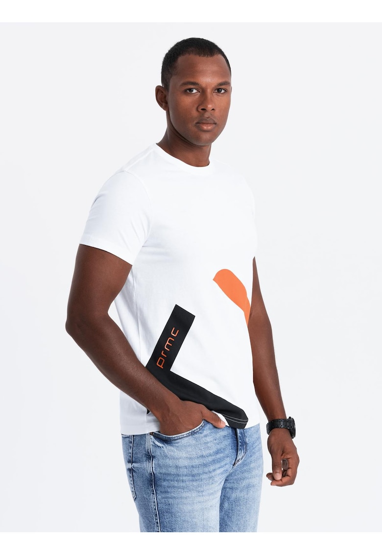 Tricou barbati Performance Bumbac pieptanat Croiala Regular - Alb