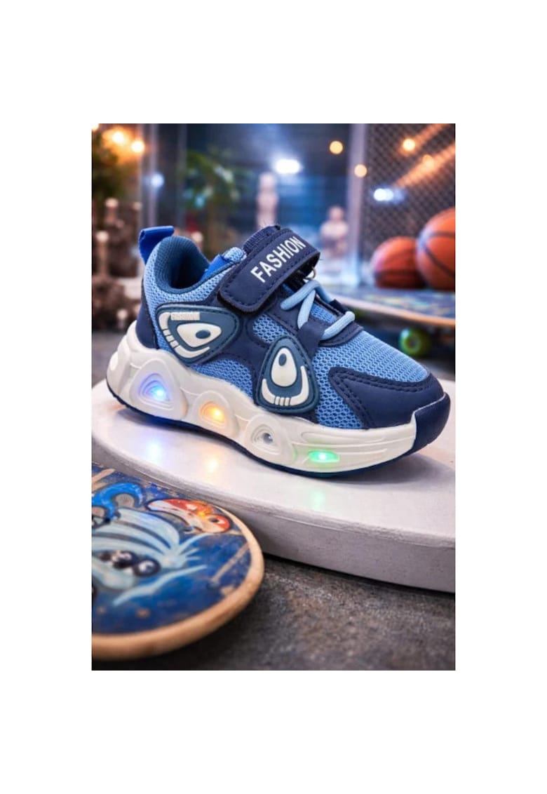 Adidasi cu luminite Panda New Style - Navy Blue - Bleumarin