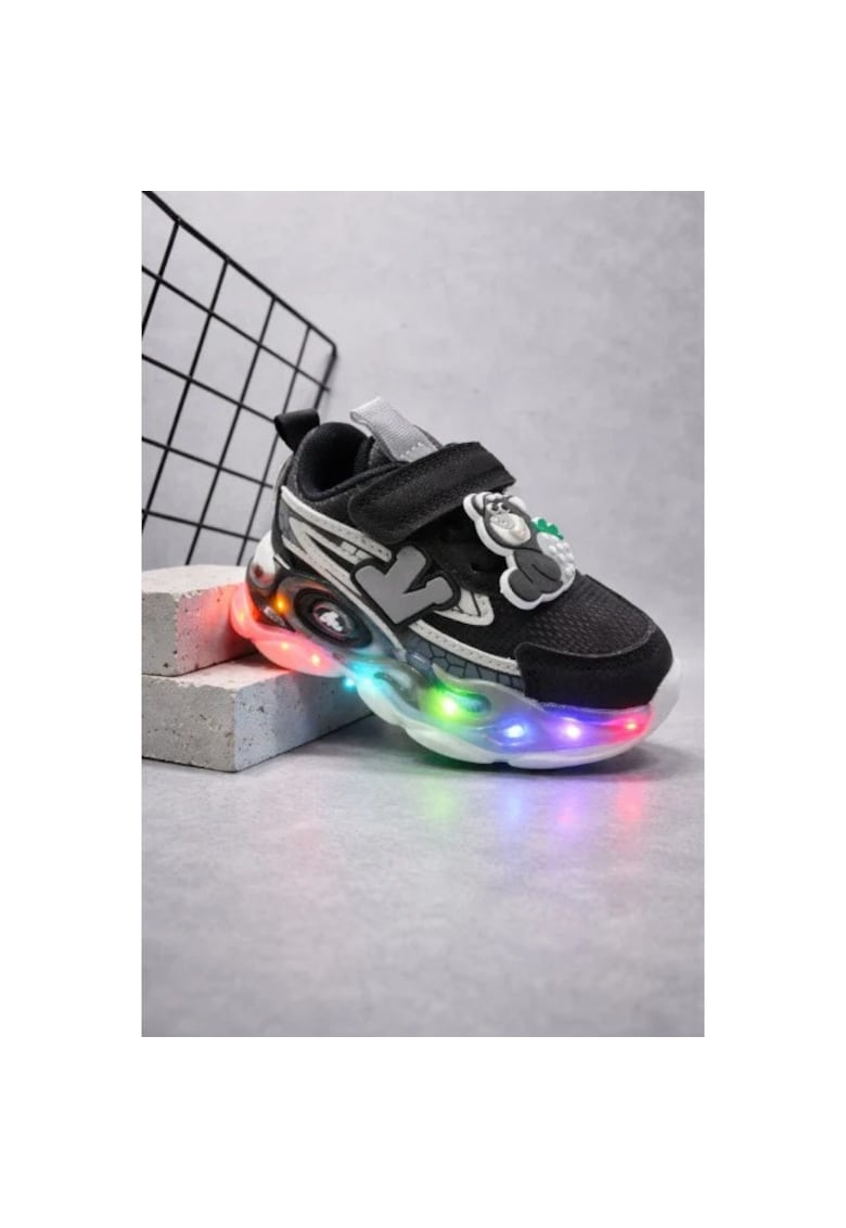 Adidasi cu luminite Blacky - Negru