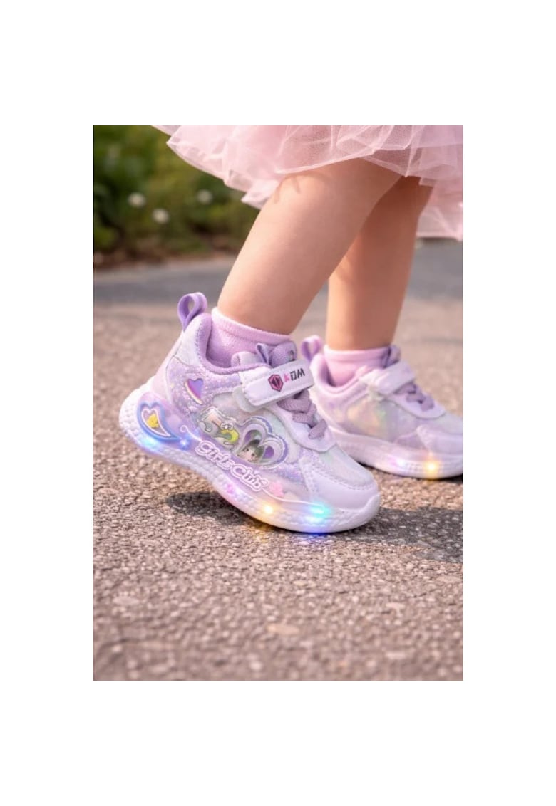 Adidasi cu luminite Shine - Mov