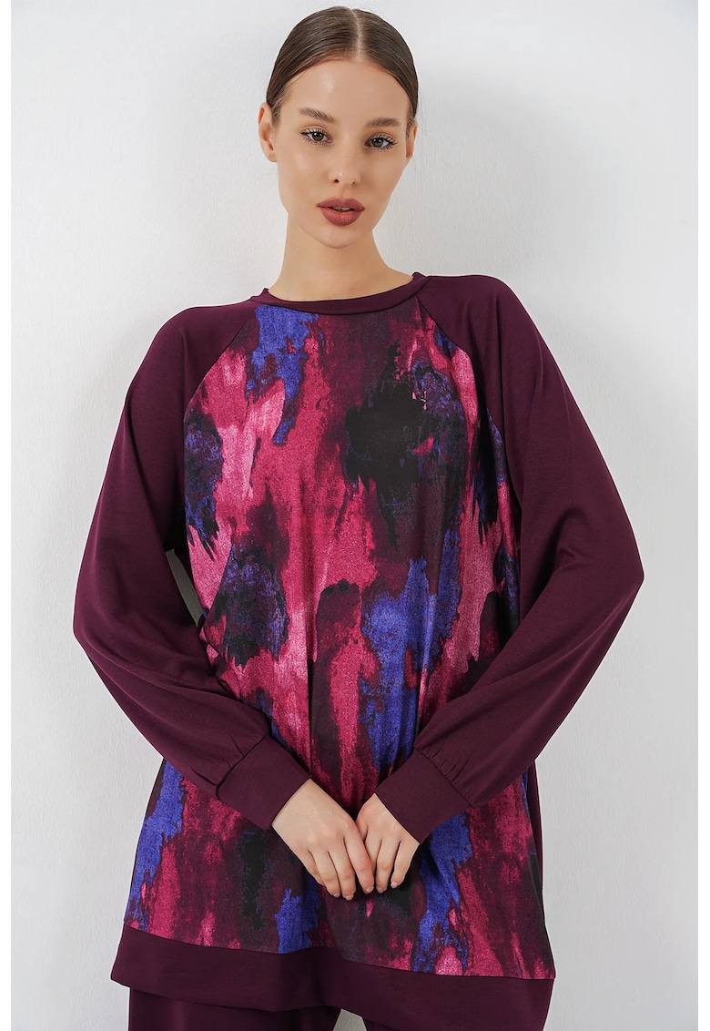 Bluza dama - Mov inchis - Viscoza/Poliester -
