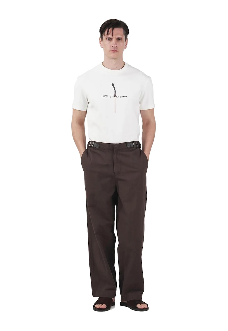 Pantaloni - Pentru barbati - Maro - Bumbac