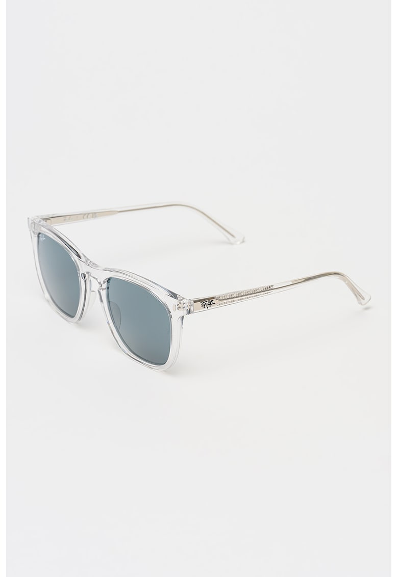 Ochelari de soare patrati unisex cu lentile uni - Transparent