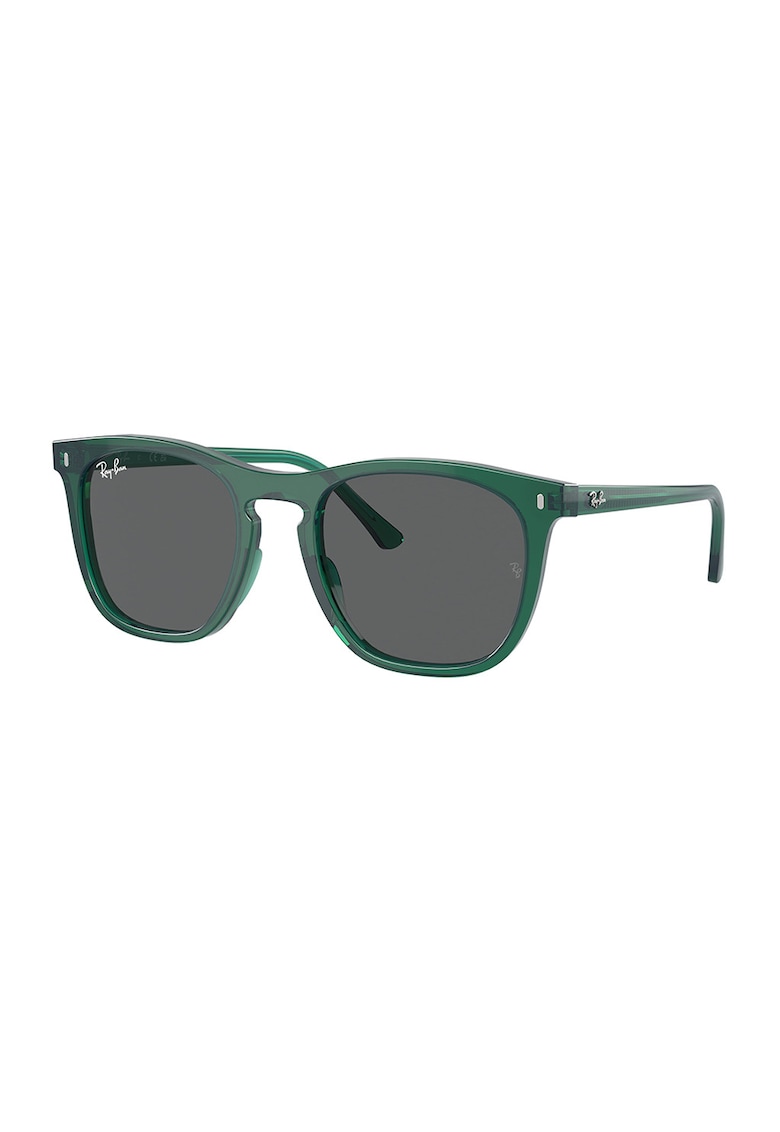 Ochelari de soare patrati unisex cu lentile uni - Verde englez