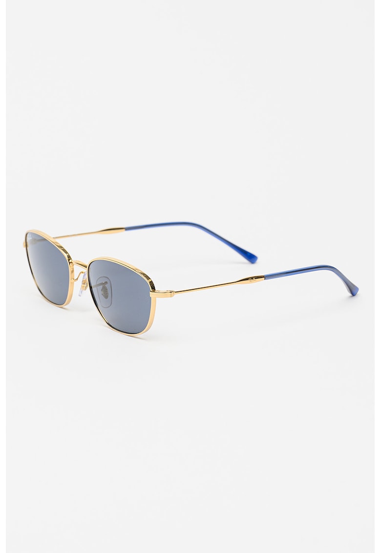 Ochelari de soare cu lentile ovale - Auriu/Transparent