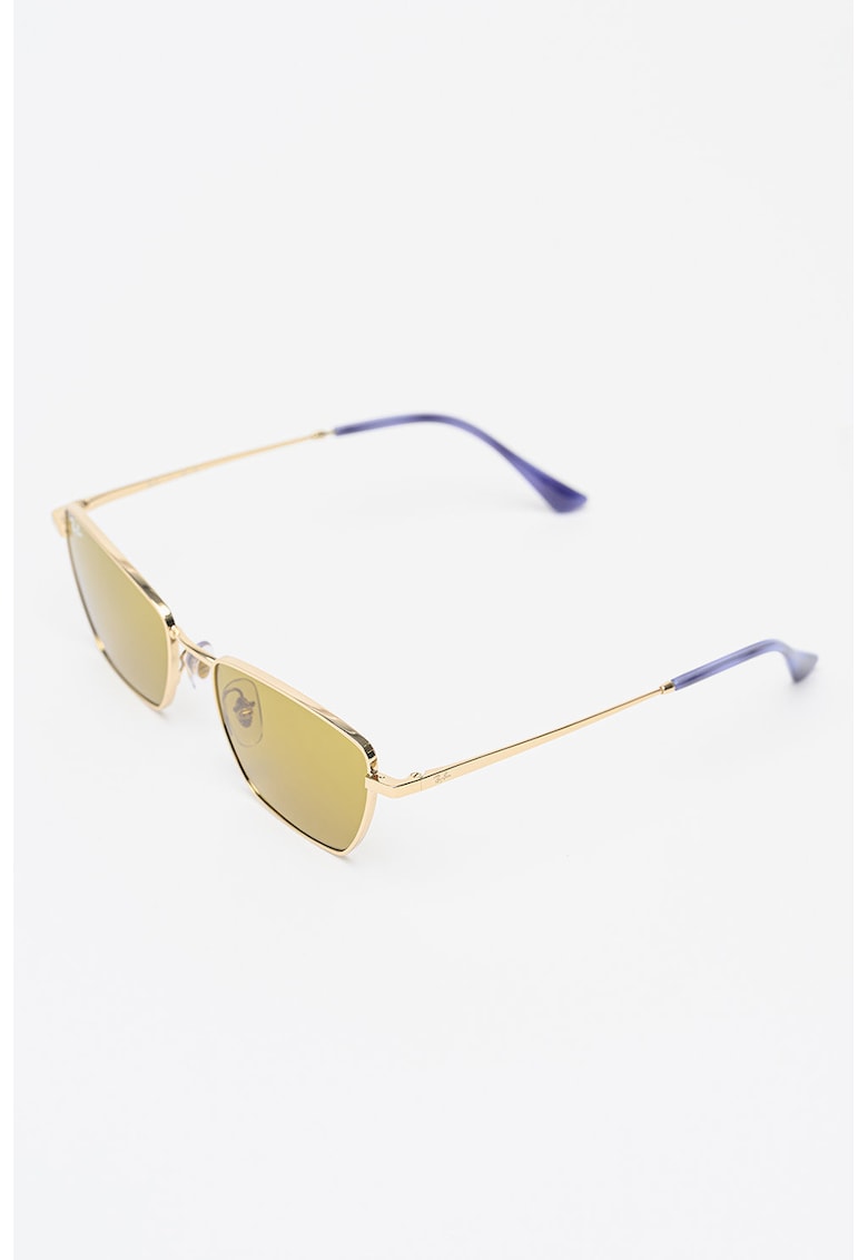 Ochelari de soare butterfly unisex polarizati cu rama metalica - Auriu