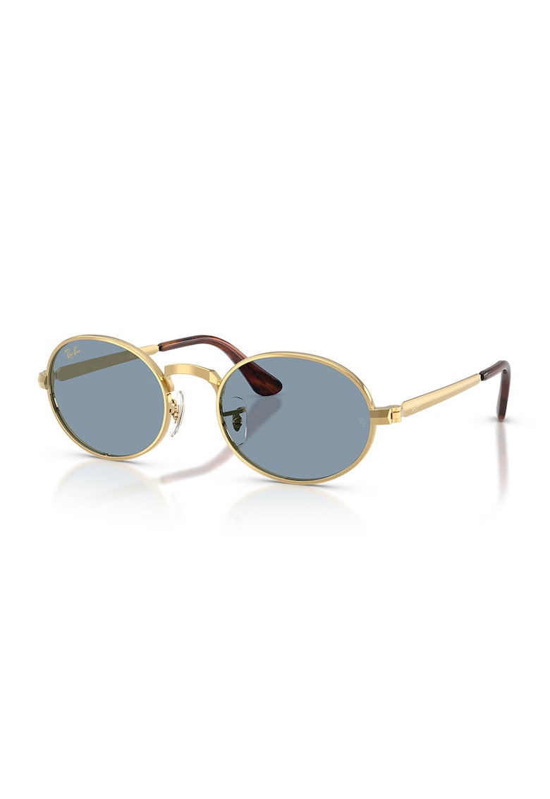 Ochelari de soare ovali unisex cu logo A$AP ROCKY - Auriu/Maro