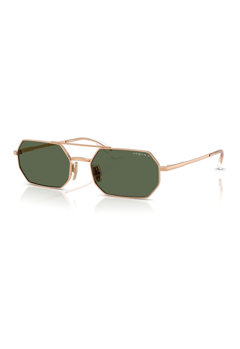 Ochelari de soare polarizati cu lentile hexagonale - Auriu rose