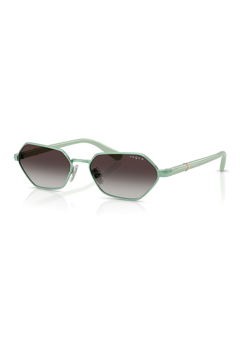 Ochelari de soare hexagonali cu rama metalica - Verde menta