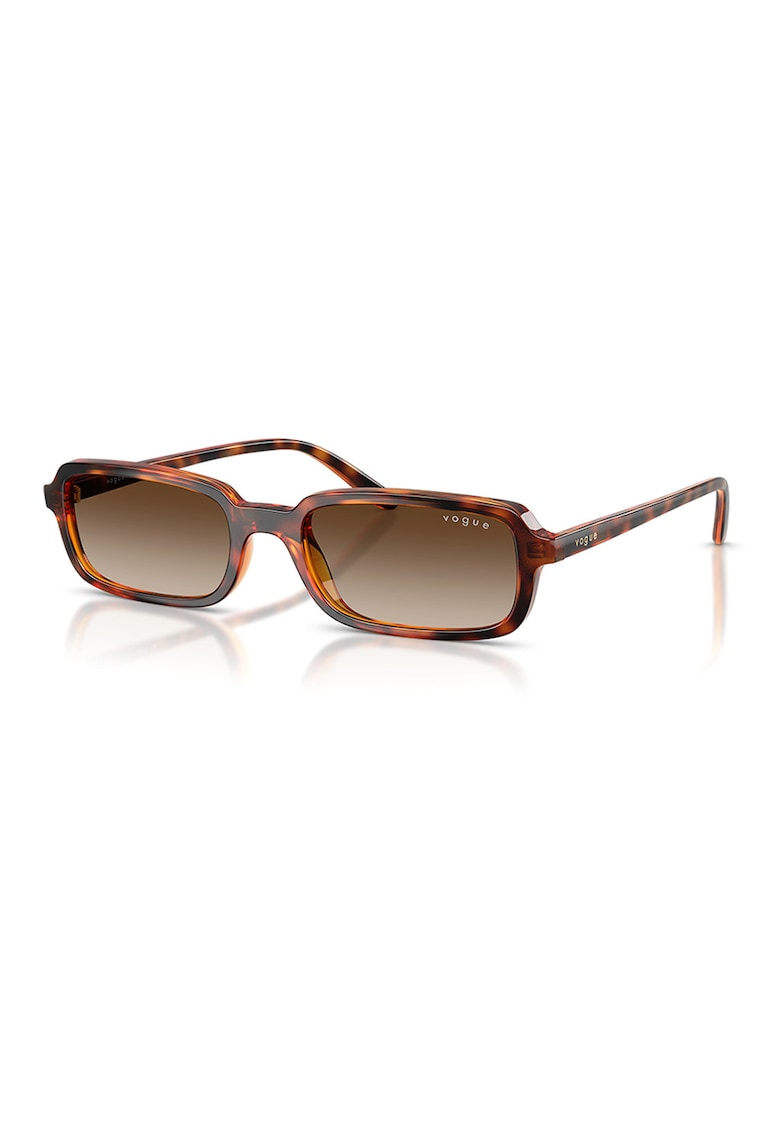 Ochelari de soare dreptunghiulari - Maro cognac/Portocaliu pal