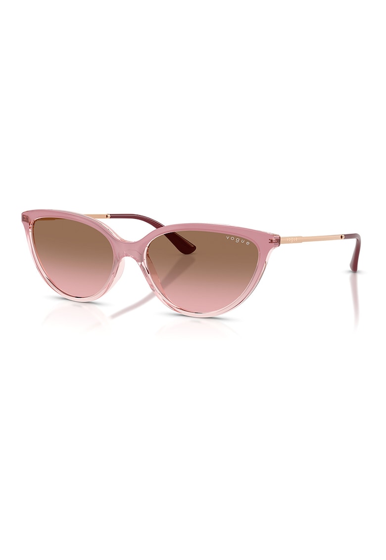 Ochelari de soare cat-eye cu rama metalica - Roz deschis/Piersica/Violet tyrian