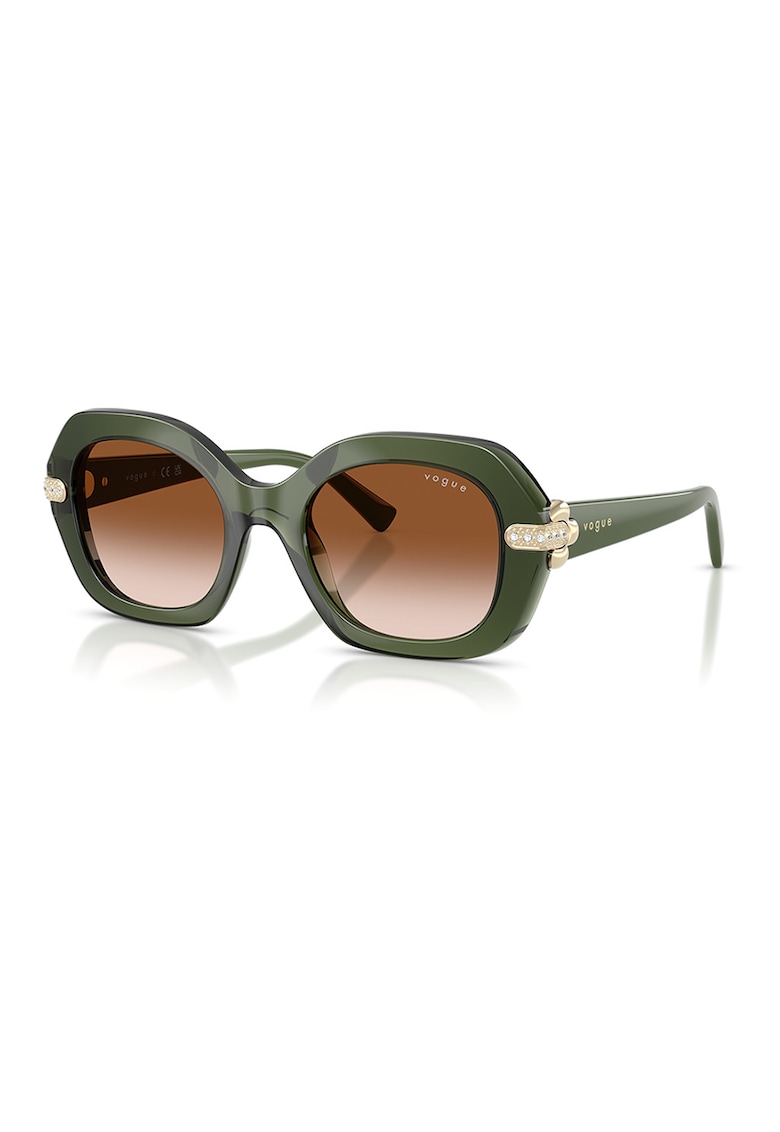 Ochelari de soare ovali - Auriu/Verde feriga