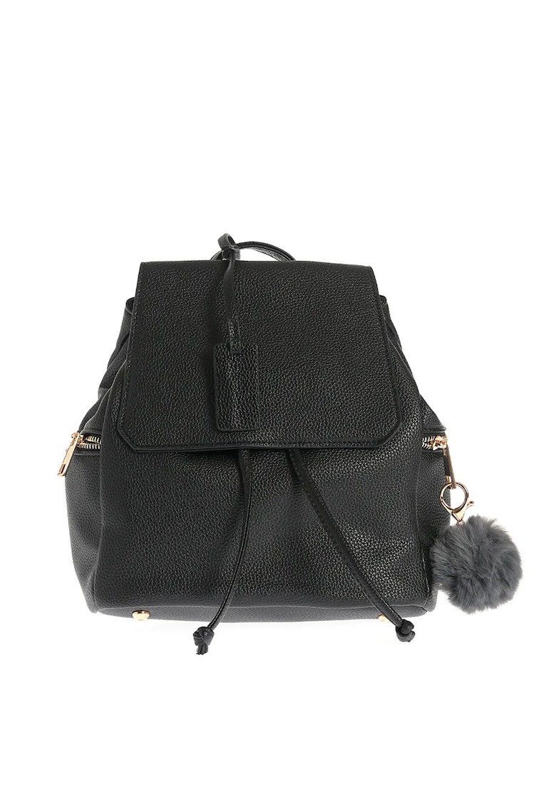 Rucsac negru casual cu buzunare laterale