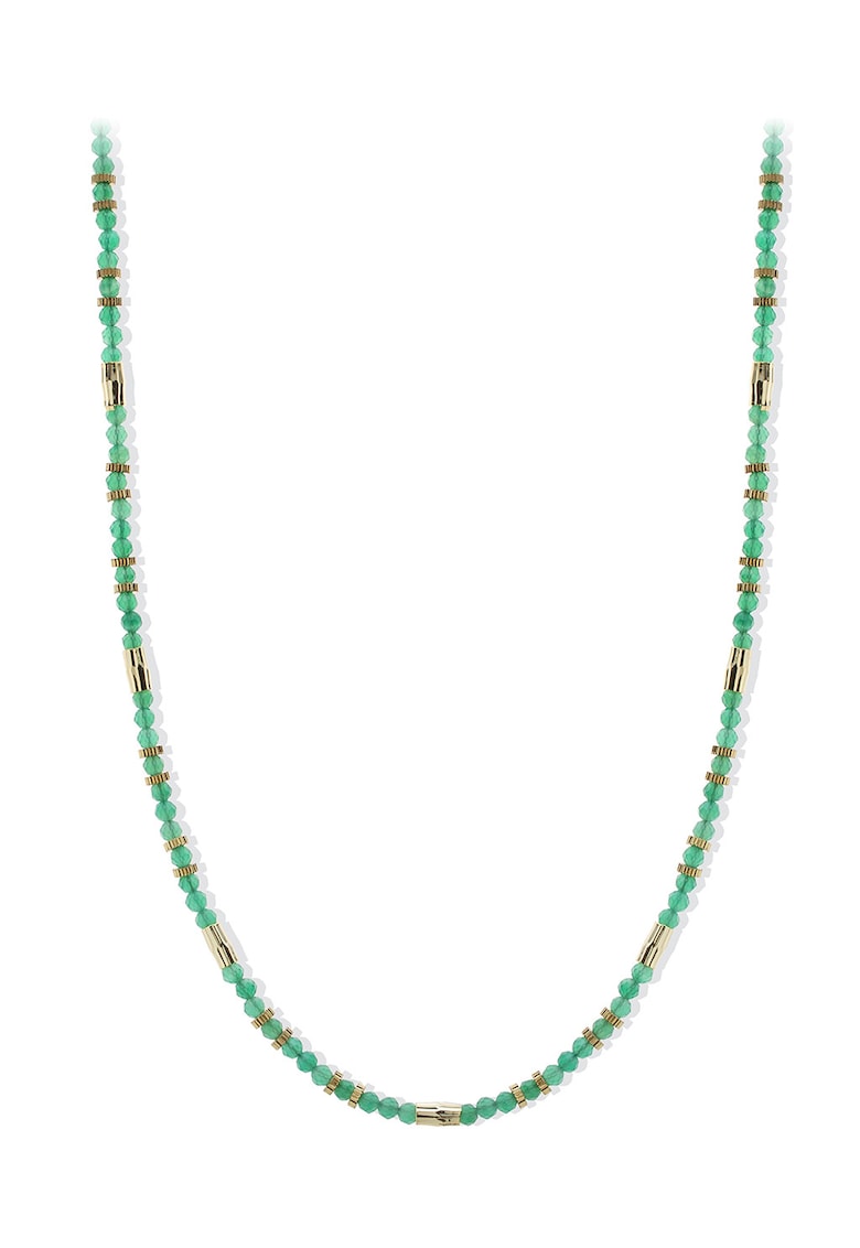 Colier cu cristale - Auriu/Verde persan