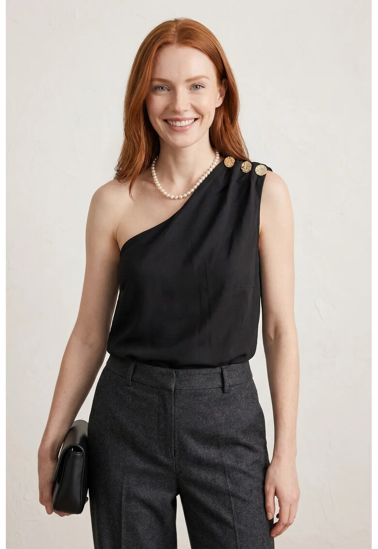 Top dama - Textil - Negru