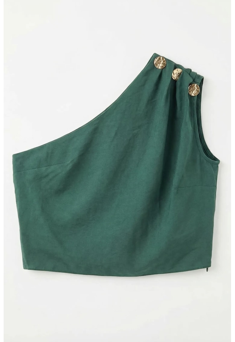 Top dama - Verde smarald - Asimetric