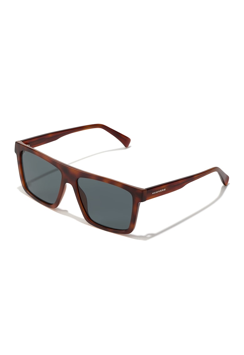 Ochelari de soare patrati cu model unisex - Maro cognac