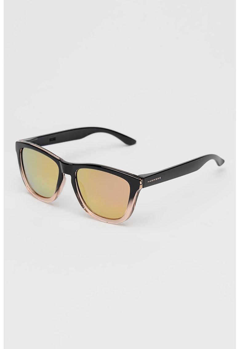 Ochelari de soare unisex cu lentile polarizate - Negru/Piersica