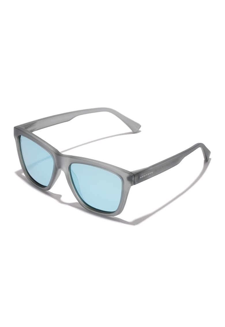 Ochelari de soare patrati cu model unisex si lentile polarizate - Argintiu
