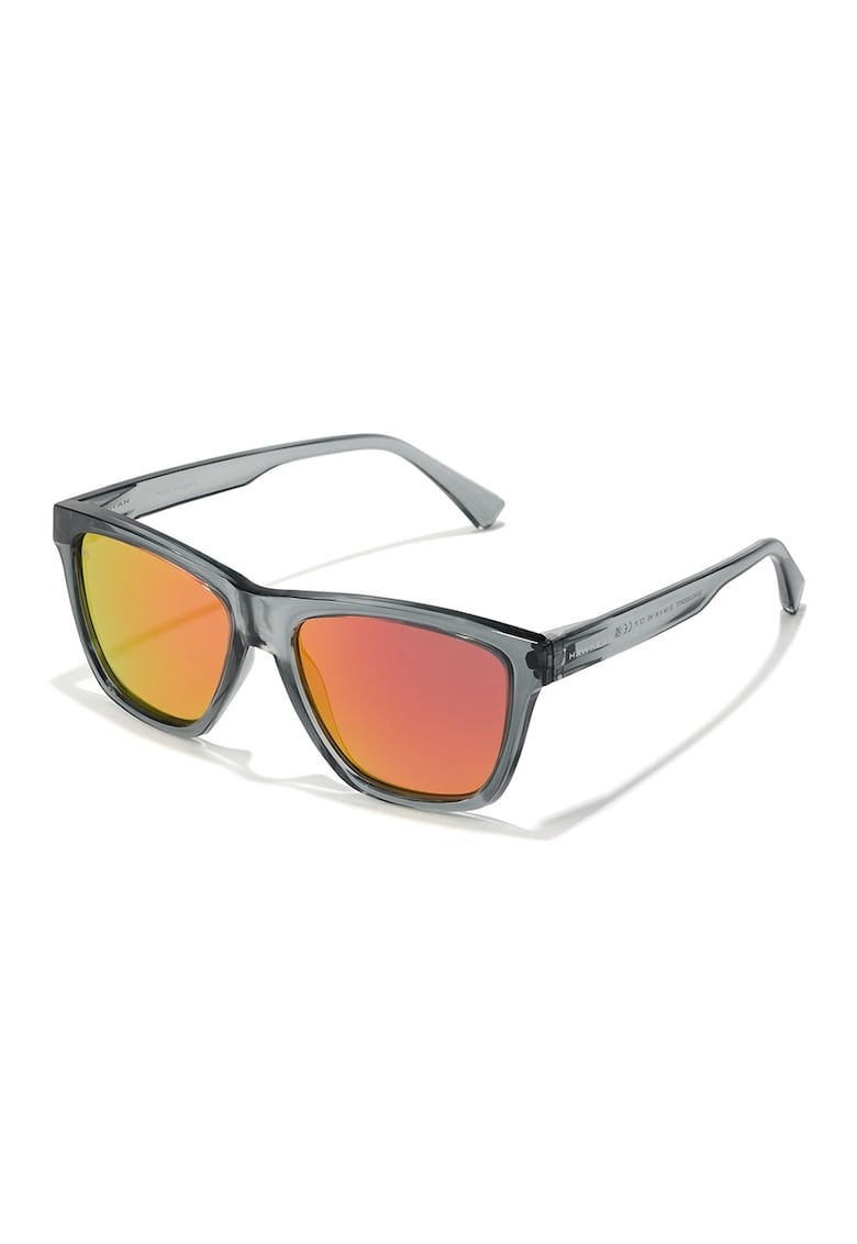 Ochelari de soare patrati cu model unisex si lentile polarizate - Gri deschis