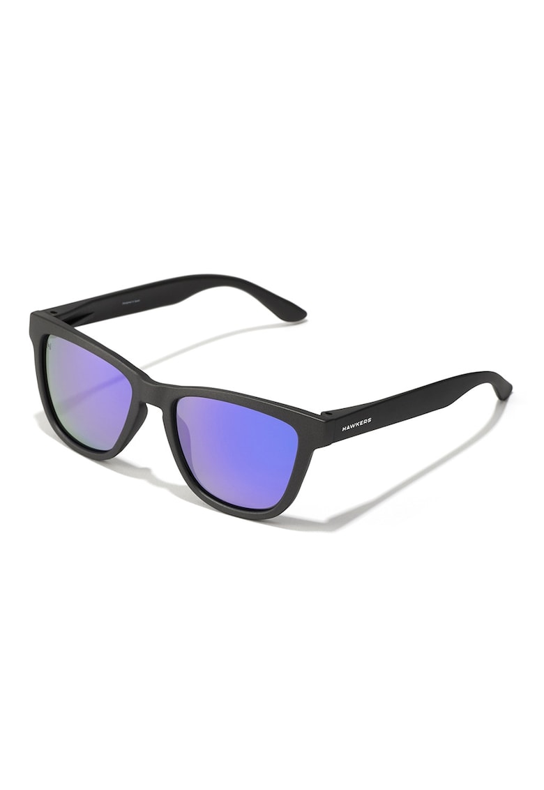 Ochelari de soare patrati cu model unisex si lentile polarizate - Gri inchis