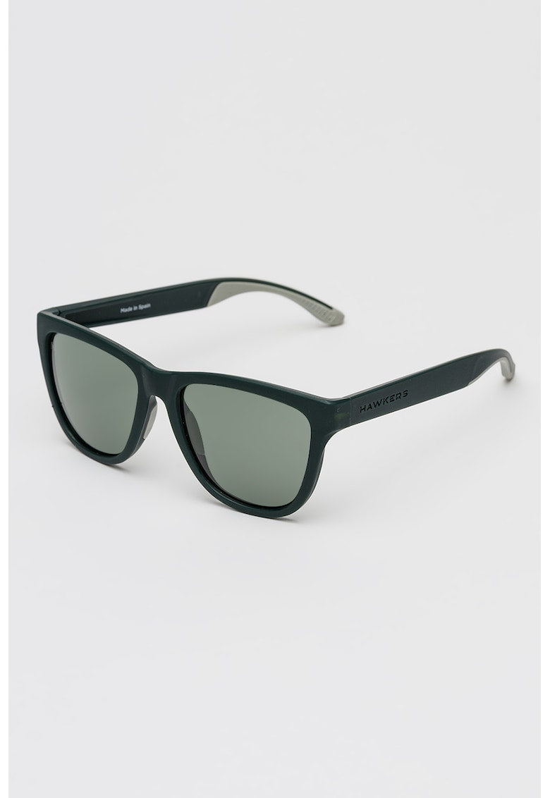 Ochelari de soare patrati cu lentile polarizate - Verde/Negru