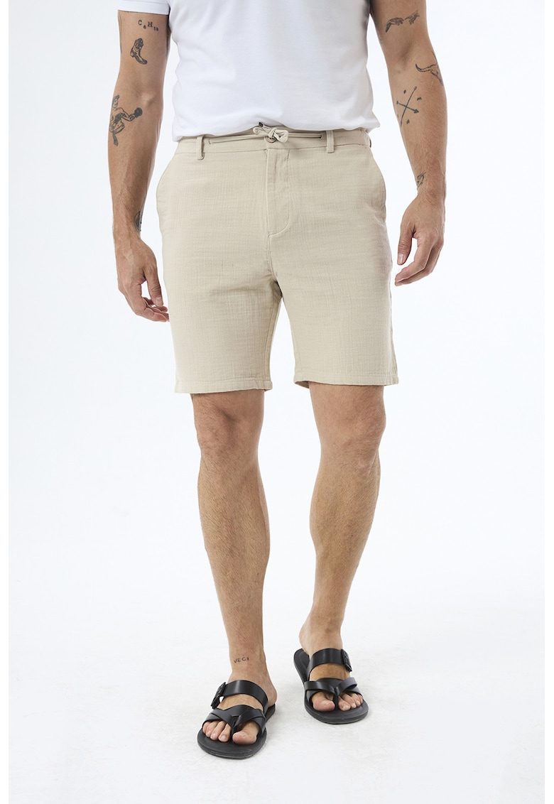 Pantaloni scurti chino din bumbac - Bej
