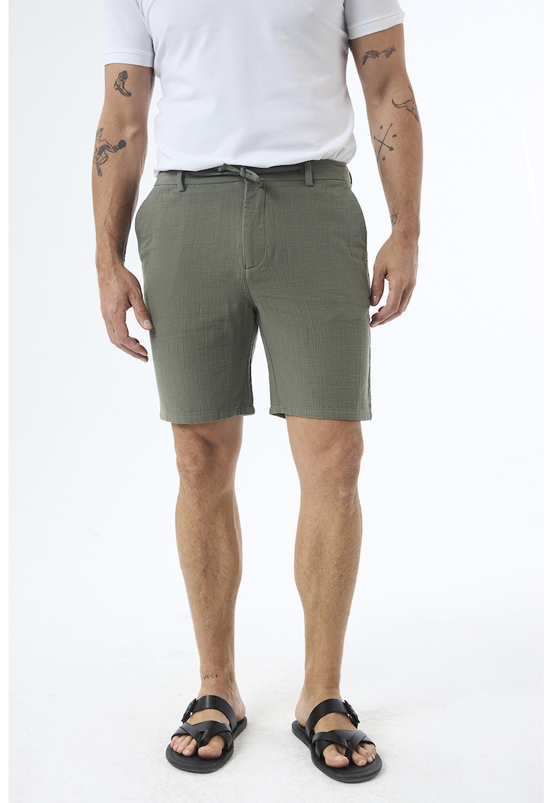 Pantaloni scurti chino din bumbac - Kaki