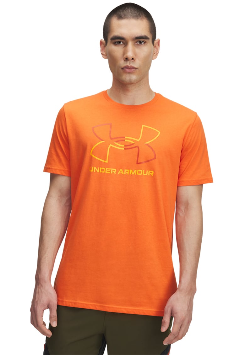 Tricou cu imprimeu logo Foundation - Portocaliu dovleac