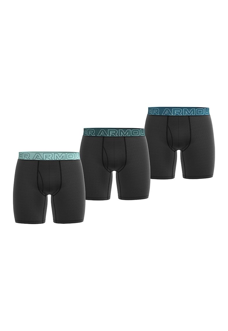 Set de boxeri pentru fitness Performance - 3 Perechi - Albastru teal/Gri inchis