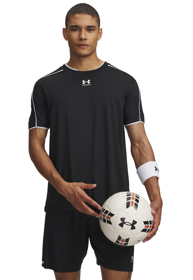 Tricou cu decolteu la baza gatului si logo pentru fotbal Challenger