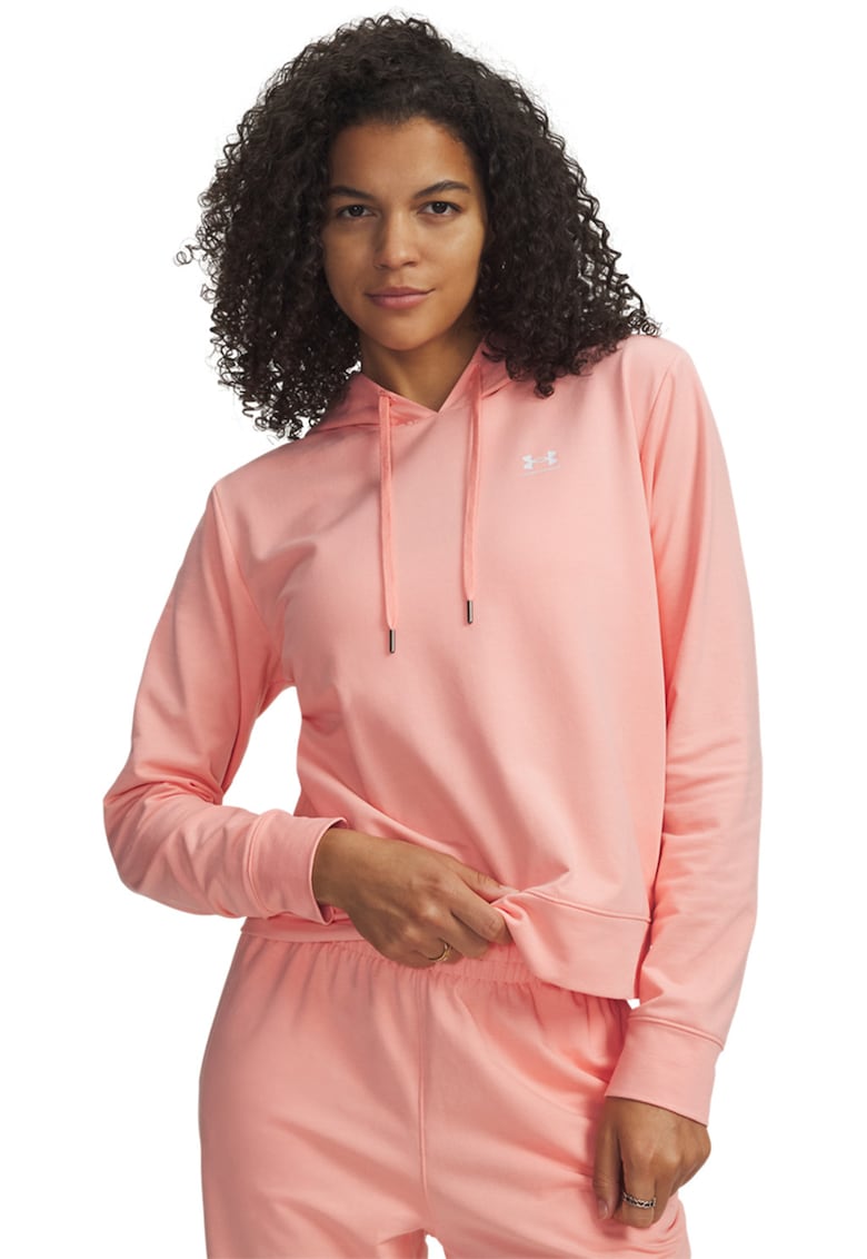 Hanorac regular fit cu detaliu logo Sport Terry - Roz somon
